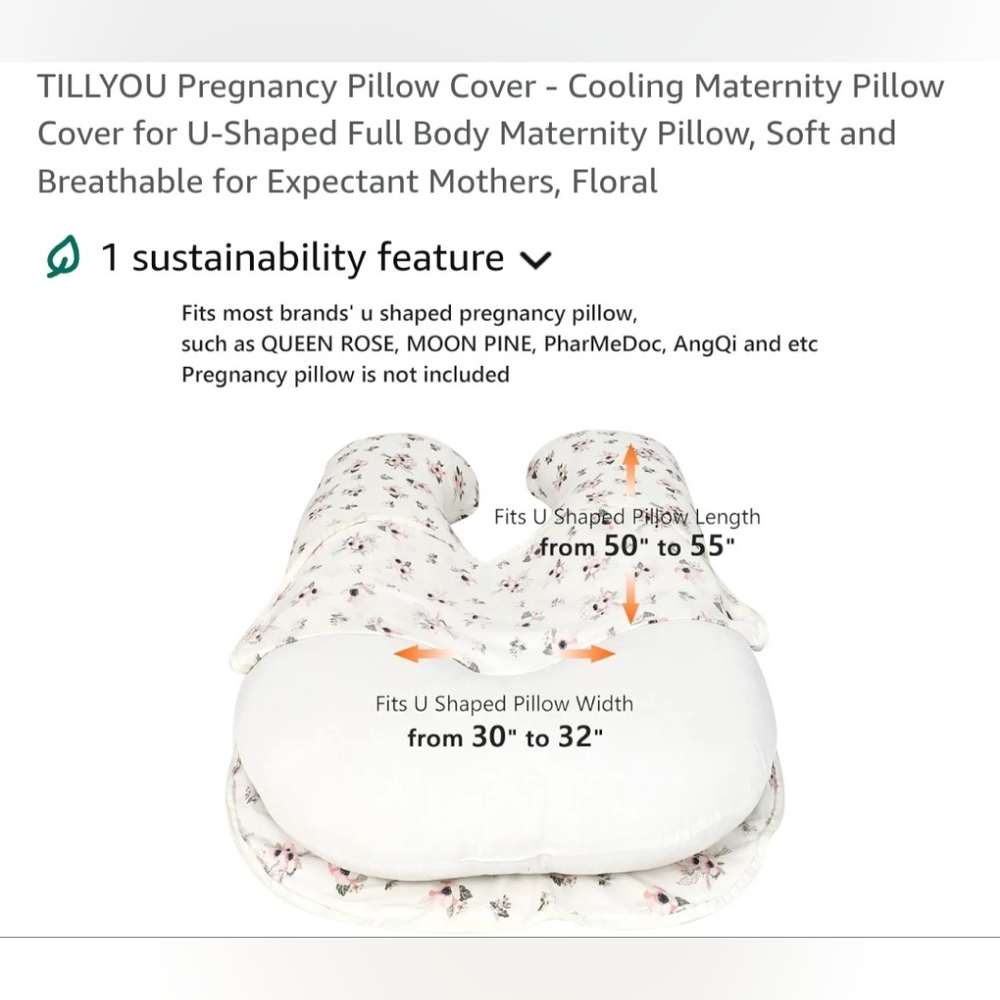 Tillyou Pregnancy Pillow Cover
